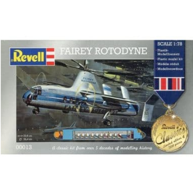 [買取]1/78 FAIREY ROTODYNE -フェアリー ロートダイン- Revell Classics Limited Edition [00013] レベル(Revell) プラモデル