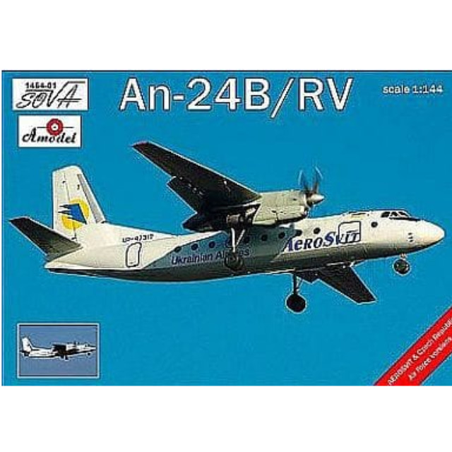 [PTM]1/144 アントノフAn-24B/RV双発旅客機ウクライナ航空 [AM14641] Amodel(エーモデル) プラモデル
