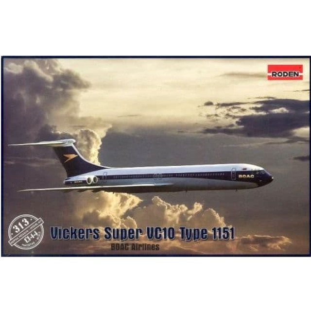 [PTM]1/144 英 ビッカーズ・スーパー VC10 旅客機 タイプ1151 英国海外航空 [014T313] RODEN(ローデン) プラモデル