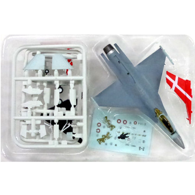 [PTM]1/144 2-5. F-16AM デンマーク空軍 60周年記念塗装機 「ハイスペックシリーズ vol.3 F-22 ラプター/F-16 ファイティングファルコン」 エフトイズ・コンフェクト プラモデル