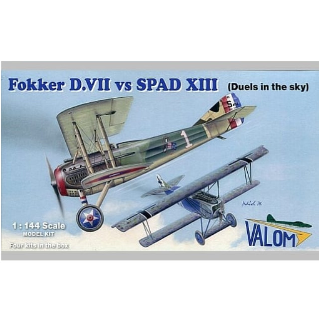 [PTM]1/144 フォッカーD.VII vs. スパッドXIII 各2キットずつ入り [VAL14419] VALOM(ヴァロム) プラモデル