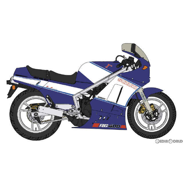 [PTM]1/12 スズキ RG400Γ 後期型 ブルー/ホワイトカラーw/アンダーカウル プラモデル(21739) ハセガワ