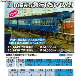 [RWM]10-1450 10系夜行急行『だいせん』 7両増結セット Nゲージ 鉄道模型 KATO(カトー)