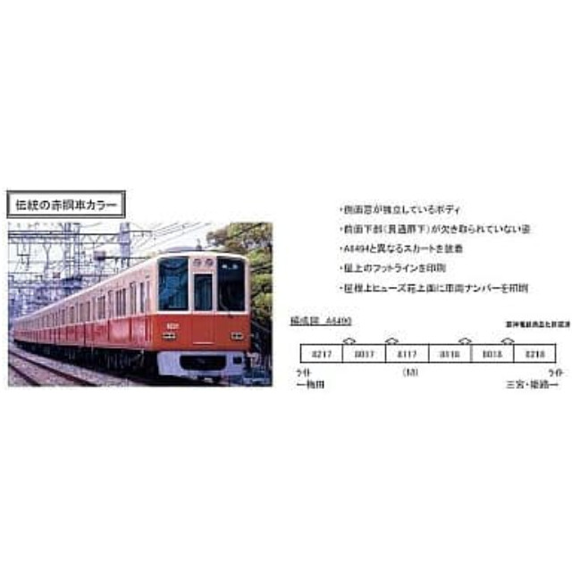 [RWM]A6490 阪神 8000系 「8217〜8218」 旧塗装 6両セット Nゲージ 鉄道模型 MICRO ACE(マイクロエース)