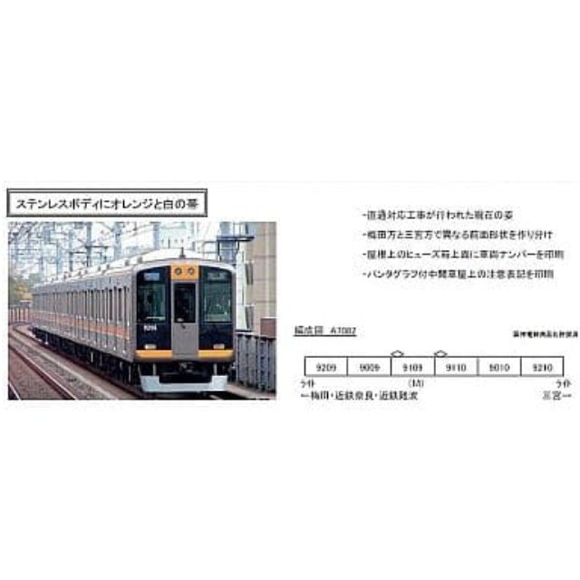 [RWM]A7082 阪神 9000系 新塗装 6両セット Nゲージ 鉄道模型 MICRO ACE(マイクロエース)