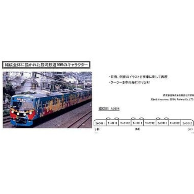 [買取]A7694 西武 3000系 銀河鉄道999 デザイン列車 8両セット Nゲージ 鉄道模型 MICRO ACE(マイクロエース)