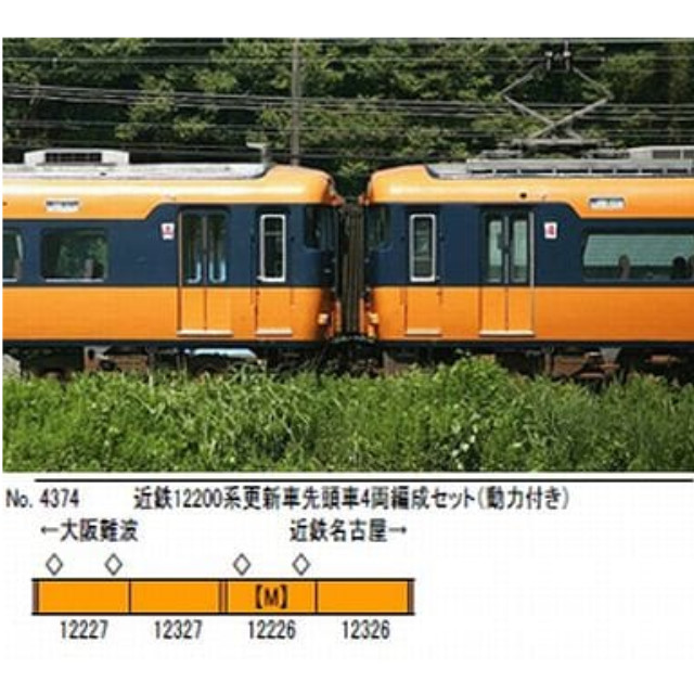 [RWM]近鉄 12200系 更新車 先頭車 4輛編成セット(動力付き) GREENMAX(グリーンマックス)