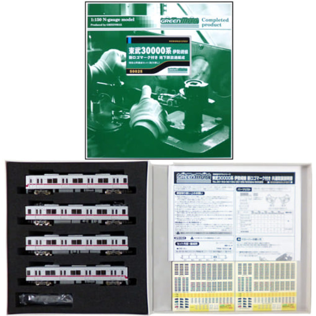 [RWM]東武 30000系 伊勢崎線 新ロゴマーク付き 地下鉄直通編成 増結4両編成セット(動力無し) GREENMAX(グリーンマックス)