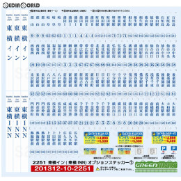 [RWM](再販)2251 東横イン(INN)オプションステッカー(1) Nゲージ 鉄道模型 GREENMAX(グリーンマックス)