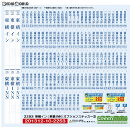 [RWM](再販)2253 東横イン(INN)オプションステッカー(3) Nゲージ 鉄道模型 GREENMAX(グリーンマックス)