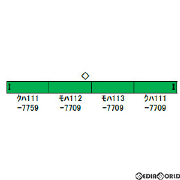 [RWM]30918 JR113系7700番台(40N体質改善車・京都地域色・行先点灯) 増結4両編成セット(動力無し) Nゲージ 鉄道模型 GREENMAX(グリーンマックス)