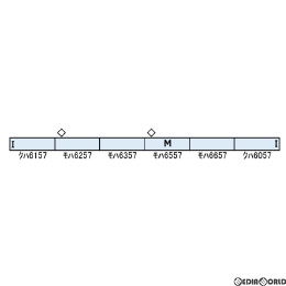 [RWM]30929 西武6000系アルミ車(6157編成・PMSM試験車) 基本6両編成セット(動力付き) Nゲージ 鉄道模型 GREENMAX(グリーンマックス)