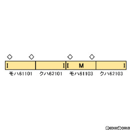 [RWM]30334 野岩鉄道6050系(2パンタ車・61101編成+61103編成) 4両編成セット(動力付き) Nゲージ 鉄道模型 GREENMAX(グリーンマックス)