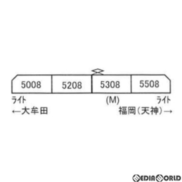 [RWM]A6658 西鉄5000形 4両セット(動力付き) Nゲージ 鉄道模型 MICRO ACE(マイクロエース)