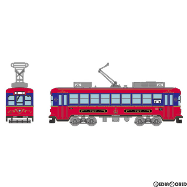 [RWM]315247 鉄道コレクション(鉄コレ) 長崎電気軌道200形 207号車「シティクルーズあかり」(動力無し) Nゲージ 鉄道模型 TOMYTEC(トミーテック)