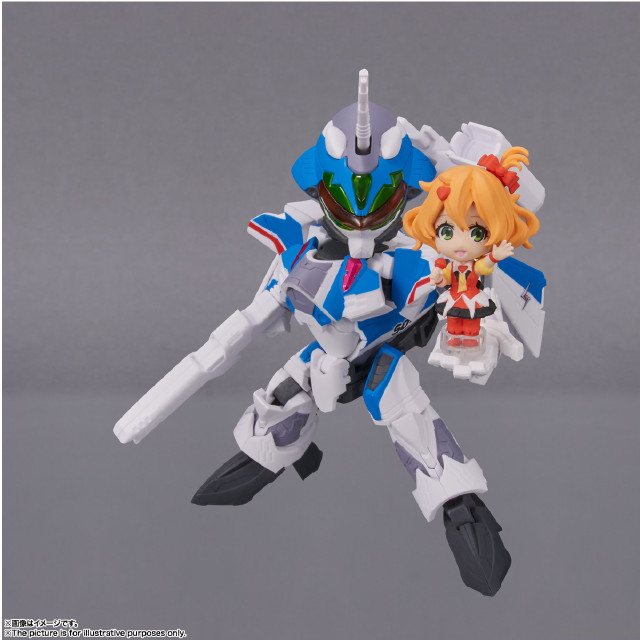 [FIG]TINY SESSION(タイニーセッション) VF-31J ジークフリード(ハヤテ機) with フレイア マクロスΔ(デルタ) 完成品 可動フィギュア バンダイスピリッツ