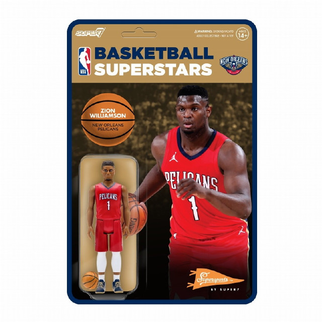 [FIG]ザイオン・ウィリアムソン(ニューオーリンズ・ペリカンズ) レッドユニフォーム Ver. NBA WAVE3 リ・アクション アクション フィギュア SUPER7(スーパー7)/豆魚雷