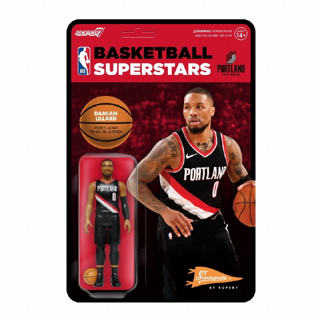 [FIG]デイミアン・リラード(ポートランド・トレイルブレイザーズ) NBA WAVE4 リ・アクション アクション フィギュア SUPER7(スーパー7)/豆魚雷