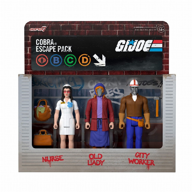 [FIG]ピラミッド・オブ・ダークネス コブラ エスケープ 3PK 「G.I.ジョー」 リ・アクション アクション フィギュア スーパー7/豆魚雷