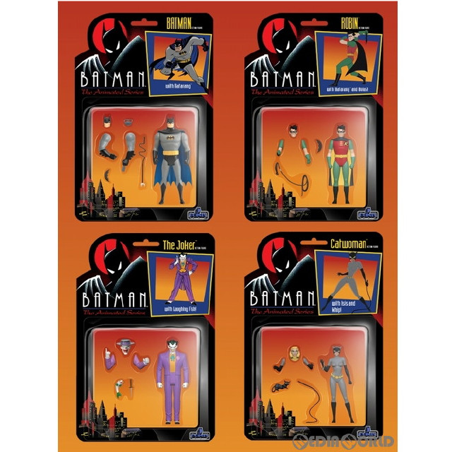 [FIG] 5ポイント バットマン アニメイテッド シリーズ 4体セット 完成品 3.75インチ アクションフィギュア メズコトイズ