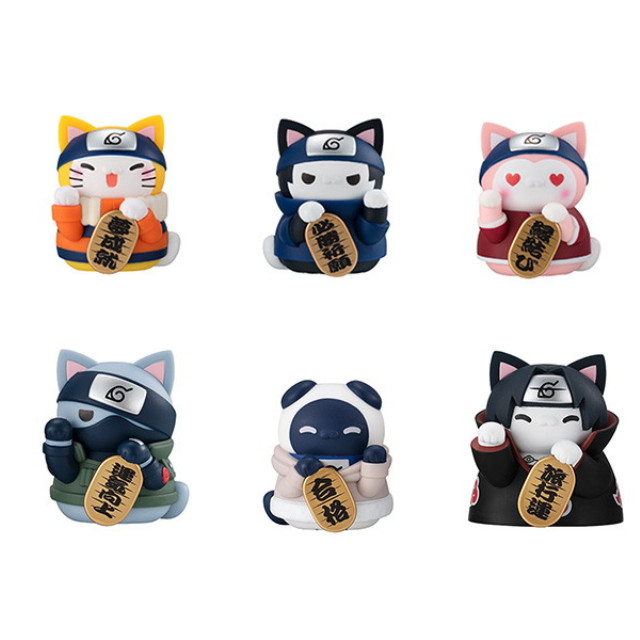 [FIG](BOX)MEGA CAT PROJECT ニャルト! 招き猫FORTUNE もういっちょ! NARUTO-ナルト- フィギュア(6個) メガハウス