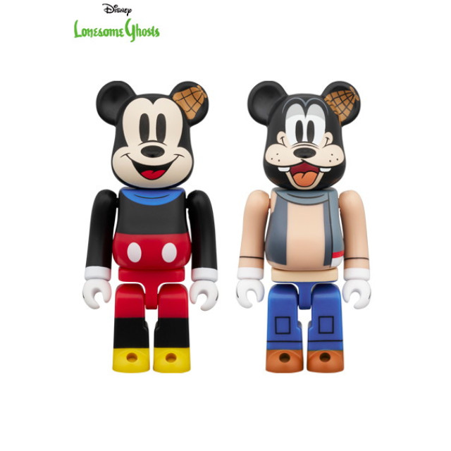 [FIG]BE@RBRICK(ベアブリック) MICKEY MOUSE & GOOFY(ミッキーマウス&グーフィー)(Lonesome Ghosts Ver.) 2PCS SET ミッキーのお化け退治 完成品 可動フィギュア メディコム・トイ