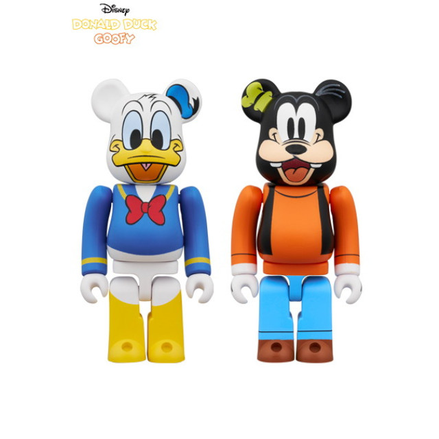 [FIG]BE@RBRICK(ベアブリック) DONALD DUCK & GOOFY(ドナルドダック&グーフィー) 2PCS SET ディスニー 完成品 可動フィギュア メディコム・トイ