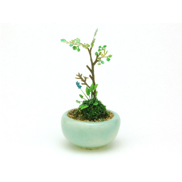[FIG](再販)THE BONSAI 丸鉢寄せ植え【水色】 1/12 完成品 フィギュア(BONN05) プラッツ
