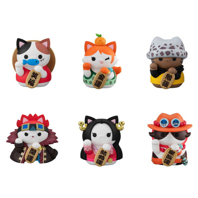 [FIG] (BOX)MEGA CAT PROJECT ニャンピースニャーン! 招き猫FORTUNE LUCKY☆CAT PIRATES ONE PIECE(ワンピース) フィギュア(6個) メガハウス