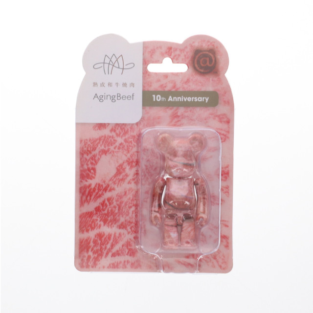 [FIG] (特典単品) BE@RBRICK(ベアブリック) 黒毛和牛の霜降り柄デザイン AgingBeef10周年スペシャルコース BE@RBRICK特典付き 完成品 可動フィギュア メディコム・トイ