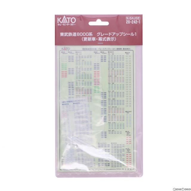 [RWM]1/150 東武鉄道8000系 グレードアップシール1(更新車・幕式表示) [28-242-1]Nゲージ 鉄道模型 KATO(カトー)