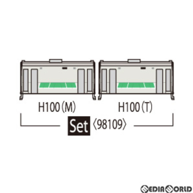 98109 JR H100形ディーゼルカーセット(2両)(動力付き) Nゲージ 鉄道