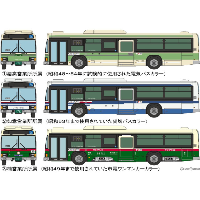 [RWM]322061 ザ・バスコレクション 名古屋市交通局 100周年復刻デザイン3台セットA Nゲージ 鉄道模型 TOMYTEC(トミーテック)