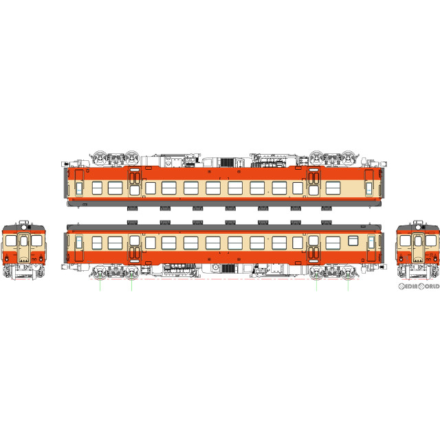 [RWM]TW-K52-T キハ52-100代・一般色、動力なし(動力無し) HOゲージ 鉄道模型 TRAMWAY(トラムウェイ)