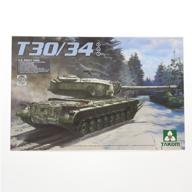 [PTM]1/35 U.S. HEAVY TANK T30/T34 プラモデル(2065) TAKOM(タコム)