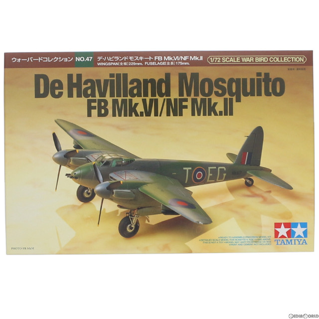 [PTM]1/72 デ・ハビランドモスキート FB Mk.VI/NF Mk.II ウォーバードコレクション No.47 ディスプレイモデル プラモデル(60747) タミヤ