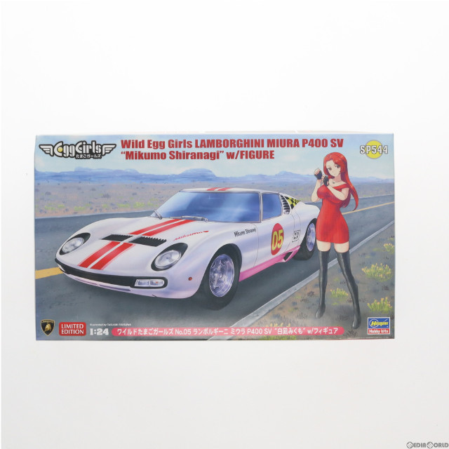 [PTM]1/24 ランボルギーニ ミウラ P400 SV 『白凪みくも』 w/フィギュア 「ワイルドたまごガールズ No.05」 プラモデル(SP544) ハセガワ