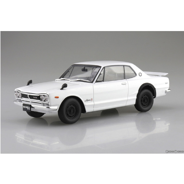 [PTM]初回生産特典付属 楽プラ スナップカー No.1-WH 1/24 KPGC10 スカイラインHT 2000GT-R 1971 ホワイト プラモデル(065907) アオシマ