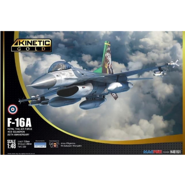 [PTM]1/48 F-16A タイ王国空軍 第403飛行隊 20周年記念塗装機 プラモデル(KNE48161) KINETIC(キネティック)