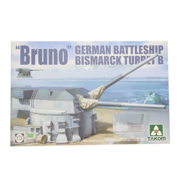 [PTM]1/72 ドイツ海軍 戦艦ビスマルク B砲塔 ブルーノ プラモデル(TKO5012) TAKOM(タコム)