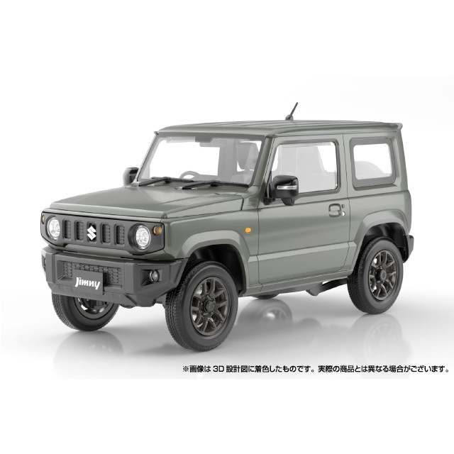 [PTM] 初回生産特典付属 楽プラ スナップカー No.3-JG 1/24 JB64 ジムニー 2018 ジャングルグリーン プラモデル(065952) アオシマ