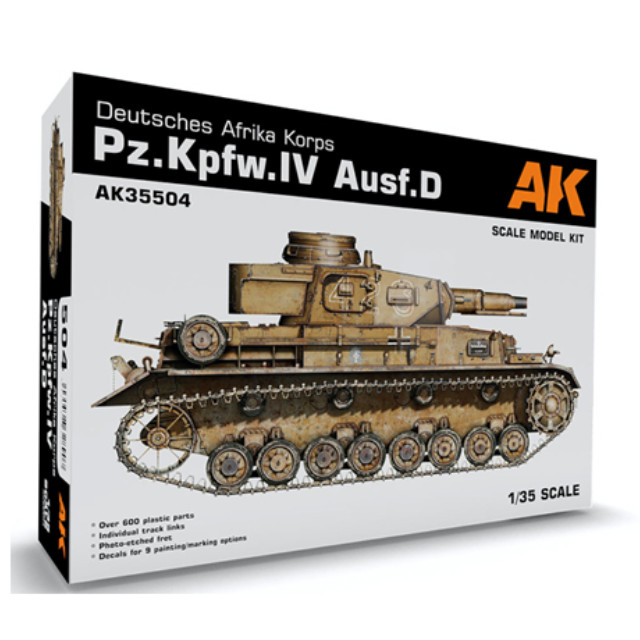 [PTM](再販)1/35 WW.II ドイツ軍 IV号戦車 D型 ドイツアフリカ軍団仕様 プラモデル(AK35504) AKインタラクティブ