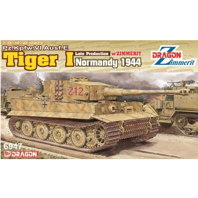 [PTM]1/35 WW.II ドイツ軍 ティーガーI 後期生産型 1944年6月 ヴィレル・ボカージュの戦い コーティング付き 豪華仕様 プラモデル(DR6947A) DRAGON(ドラゴン)