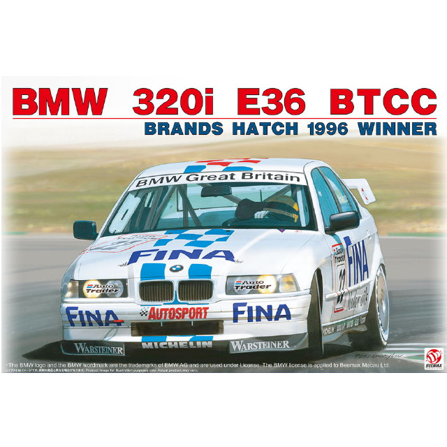 [PTM](再販)1/24 BMW 320i E36 1996 BTCC ブランズハッチ ウィナー プラモデル(BX24045) プラッツ/BEEMAX