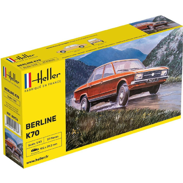 [PTM] (再販)1/43 フォルクスワーゲン K70 プラモデル(HE80176) Heller(エレール)