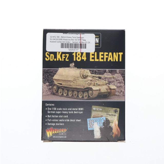 [PTM]ボルトアクション 1/56 ドイツ German Sd.Kfz 184 Elefant エレファント重駆逐戦車 プラモデル Warlord Games(ウォーロードゲームズ)