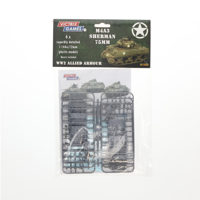 [PTM] 1/144 WW2 Allied Armour M4A3 SHERMAN(シャーマン) 75mm(6両セット) プラモデル(VG12002) VICTRIX GAMES(ビクトリックスゲームス)