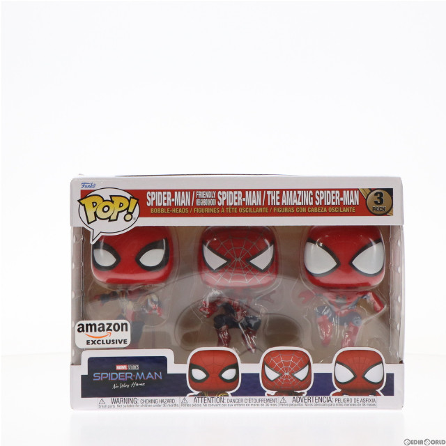 [SFT]Amazon限定 POP! Marvel Series スパイダーマン&フレンドリー・ネイバーフッド・スパイダーマン&アメイジング・スパイダーマン 3パック スパイダーマン:ノー・ウェイ・ホーム 完成品 ソフビフィギュア FUNKO(ファンコ)