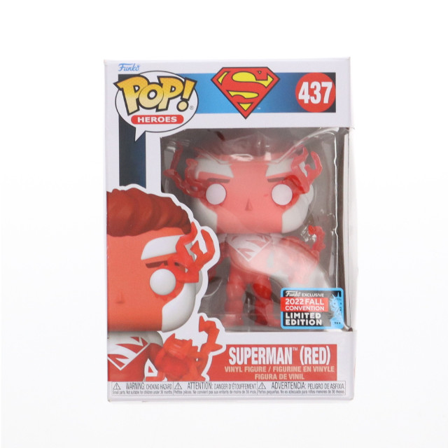 [SFT]2022 FALL CONVENTION限定 POP! HEROES 437 スーパーマン(レッド) 完成品 ソフビフィギュア FUNKO(ファンコ)