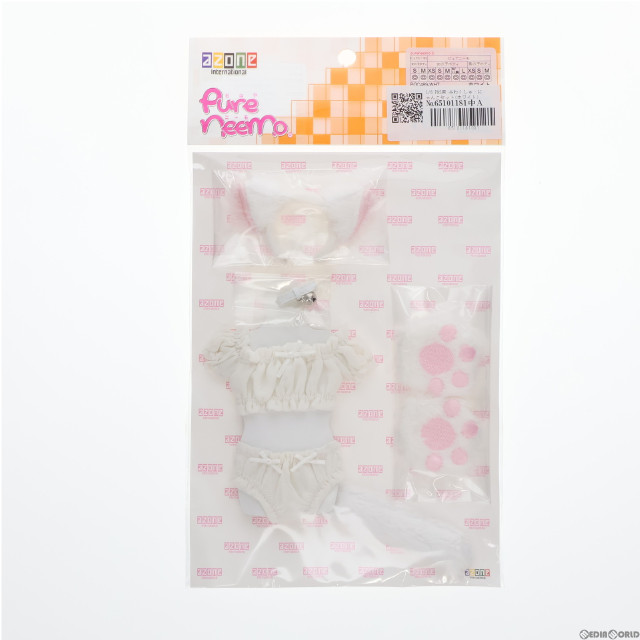 [DOL]ピュアニーモ用 PNS ふわくしゅ・にゃんこセット(ホワイト) 1/6 ドール用衣装(POC489-WHT) アゾンインターナショナル